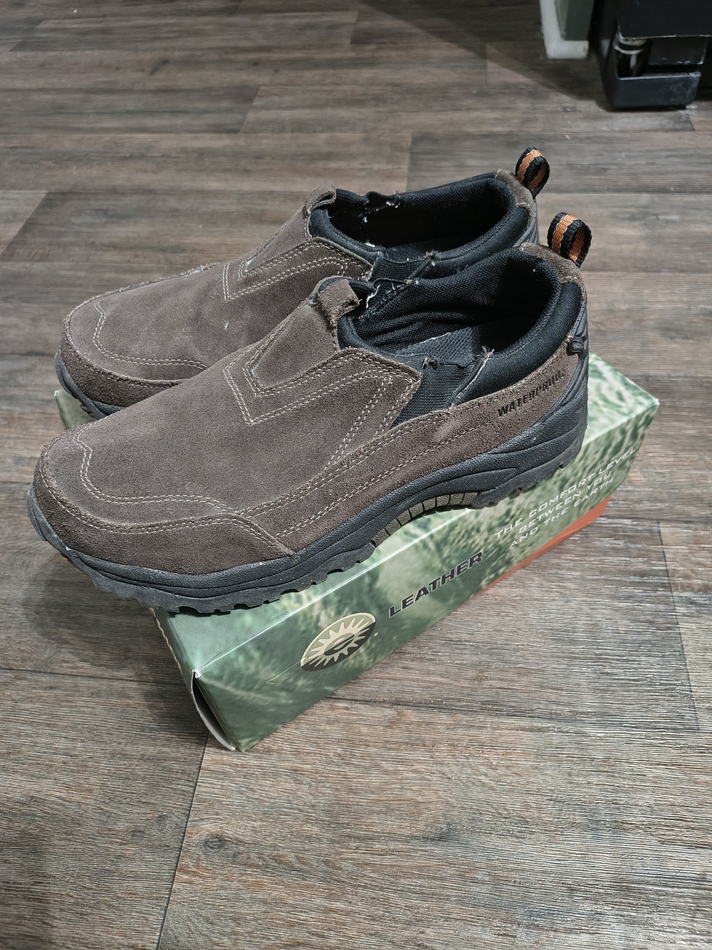 Men's Brown Suede Waterproof Slip-On Loafers
